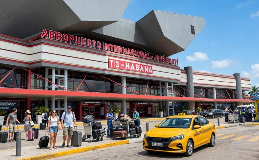 Taxi de Varadero al Aeropuerto de La Habana: taxi amarillo moderno en Cuba